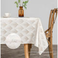 Jacquard Tablecloth with leaf pattern for dining room